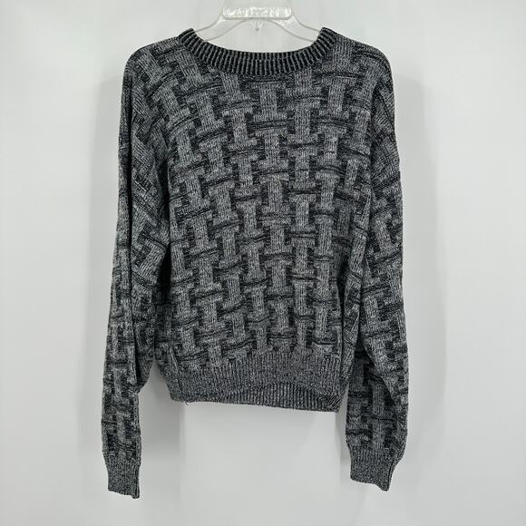 American Edition Mens Sweater Size M Grandpa Geometric Knit Vintage 90s - Picture 1 of 7